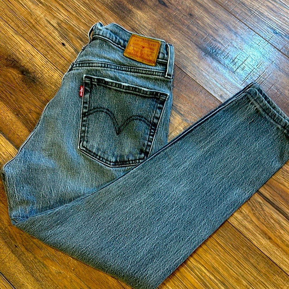 Size26/28 skinny cropped 501 Levi’s black/grey - Picture 5 of 5